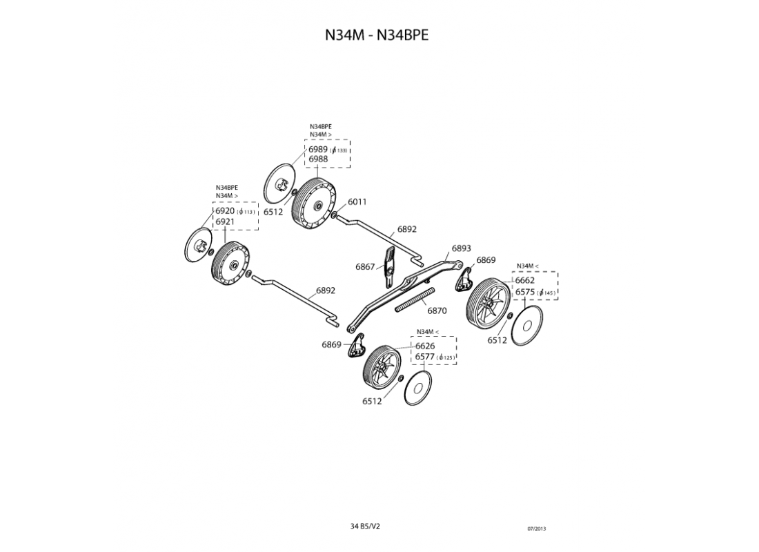 3 - ROUES-HAUTEUR DE COUPE | N34BPE