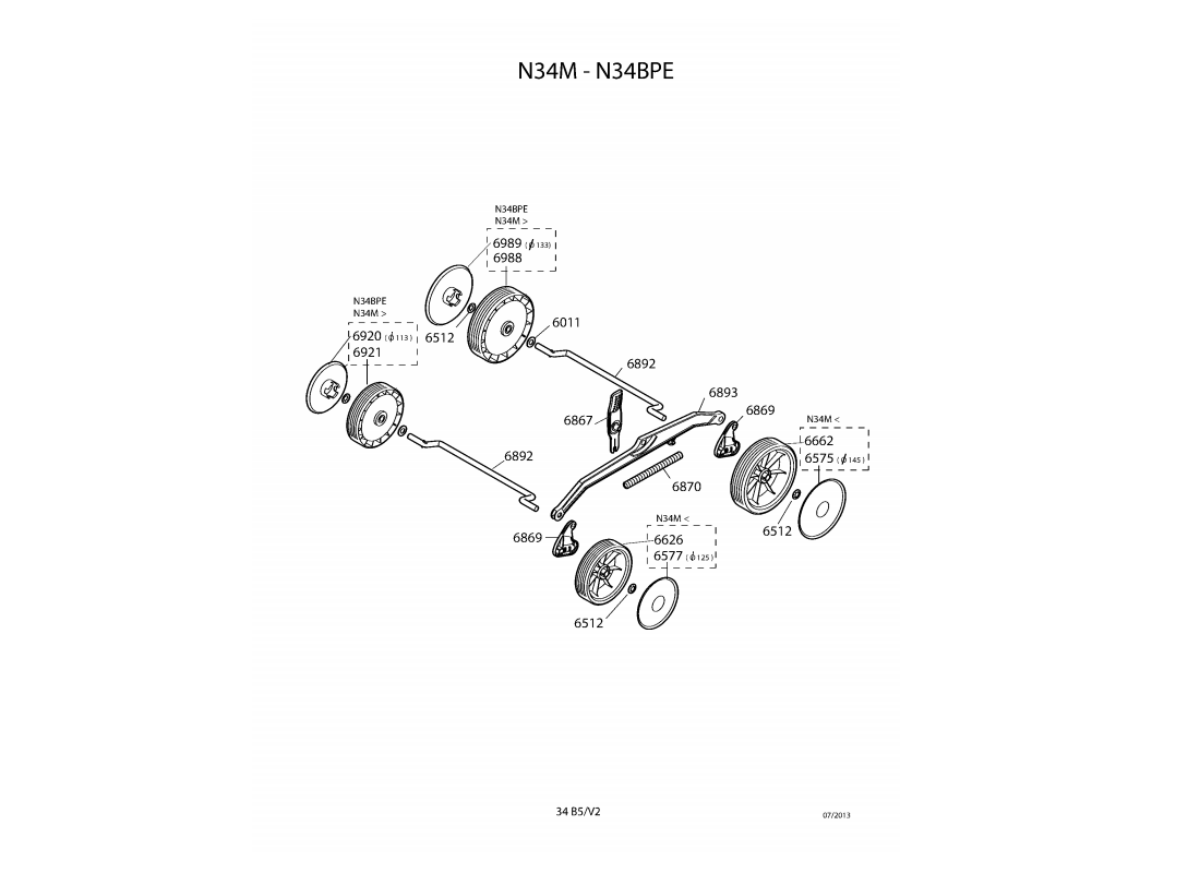 3 - ROUES-HAUTEUR DE COUPE | N34M