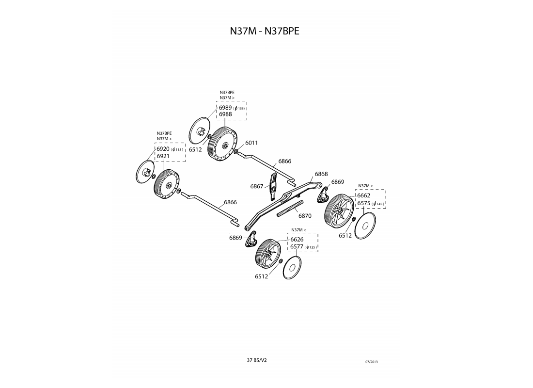 3 - ROUES-HAUTEUR DE COUPE | N37M