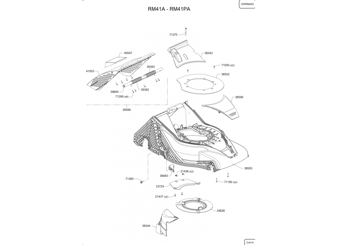 2 - CARCASSE-INSERT MULCHING | RM41PA