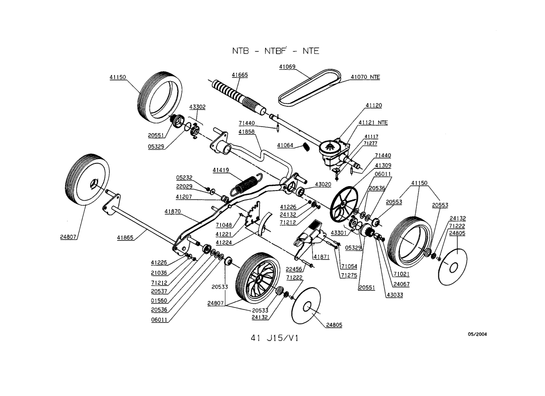 3 - ROUES-HAUTEUR DE COUPE-SYSTEME DE TRACTION | NTE