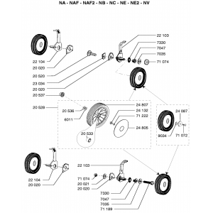 Pièces détachées ROUES-HAUTEUR DE COUPE NV OUTILS WOLF - MSSHOP