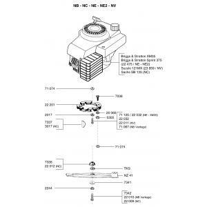 Pièces détachées MOTEUR-LAME  NV OUTILS WOLF - MSSHOP