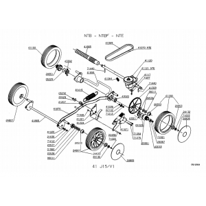 ROUES HAUTEUR DE COUPE  SYSTEME DE TRACTION TONDEUSE NTBF OUTILS WOLF