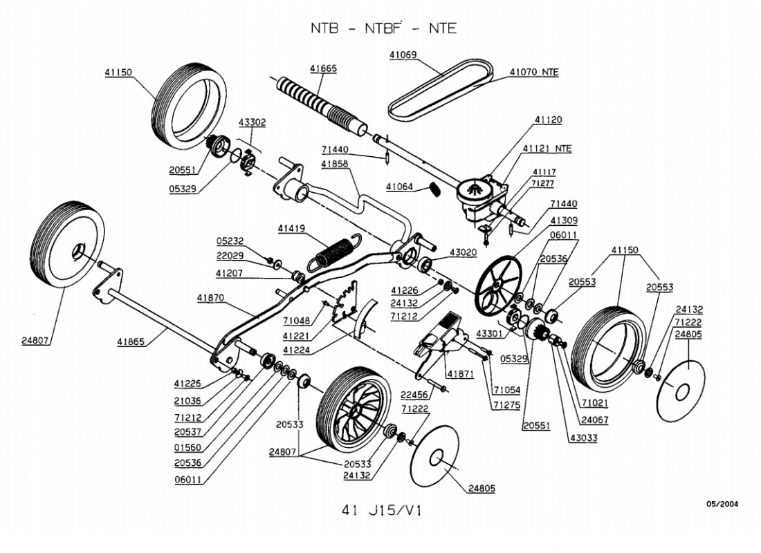 3 - ROUES-HAUTEUR DE COUPE-SYSTEME DE TRACTION  | NTBF