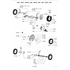 Pièces détachées ROUES-HAUTEUR DE COUPE NBT OUTILS WOLF - MSSHOP