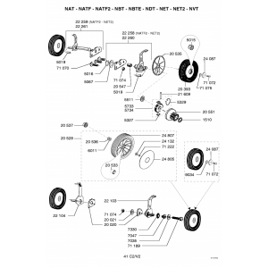 Pièces détachées ROUES-HAUTEUR DE COUPE NET OUTILS WOLF - MSSHOP