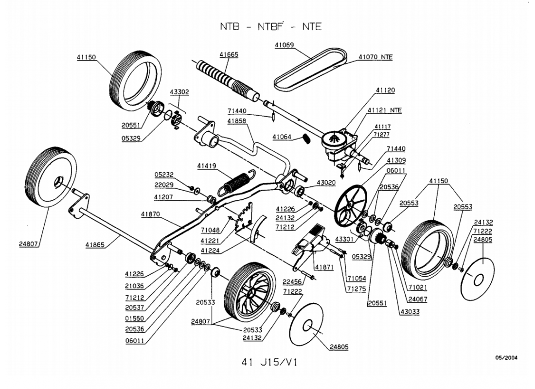 3 - ROUES-HAUTEUR DE COUPE-SYSTEME DE TRACTION | NTB