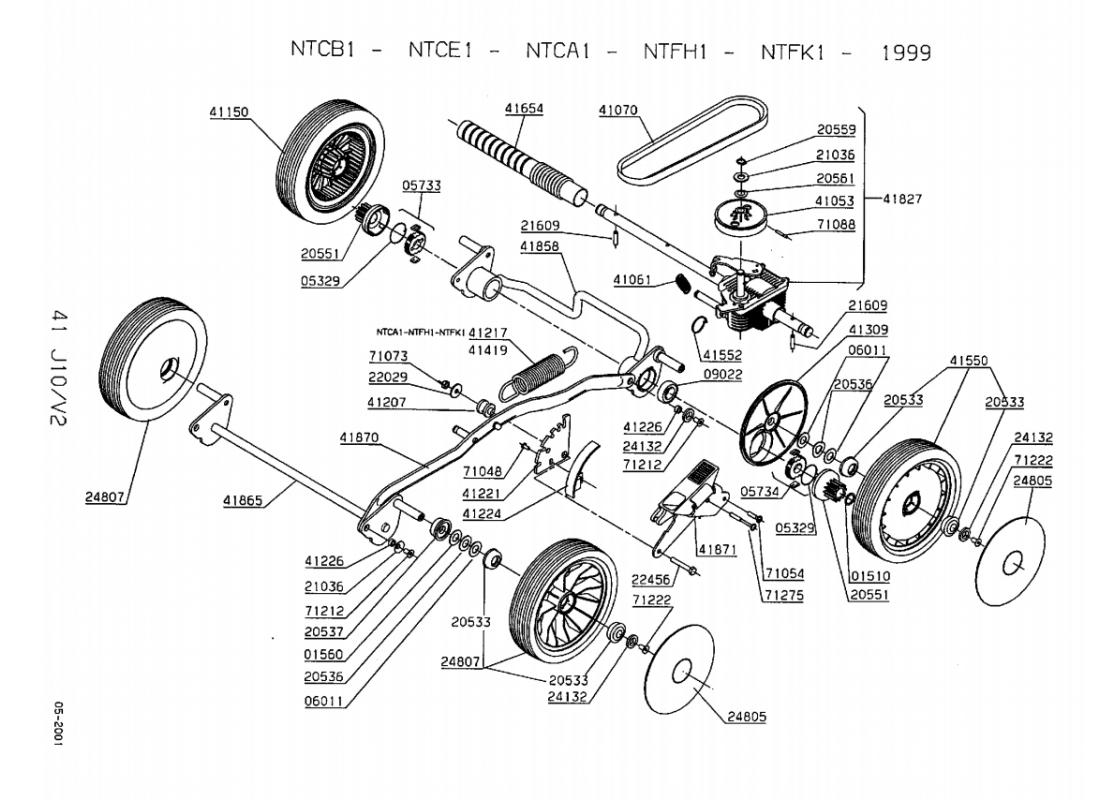 3 - ROUES-HAUTEUR DE COUPE-SYSTEME DE TRACTION | NTFK1