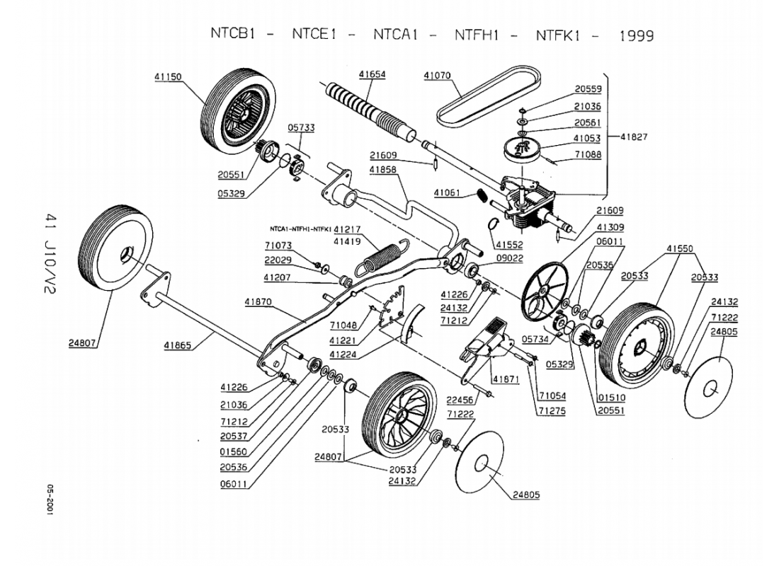 3 - ROUES-HAUTEUR DE COUPE-SYSTEME DE TRACTION | NTCB1