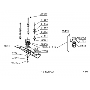 Pièces détachées MOTEUR-LAME NTCB1 OUTILS WOLF - MSSHOP