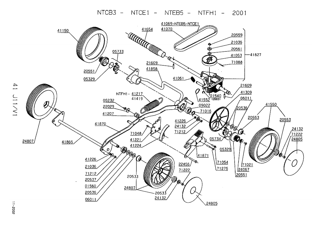 3 - ROUES-HAUTEUR DE COUPE-SYSTEME DE TRACTION | NTCB3