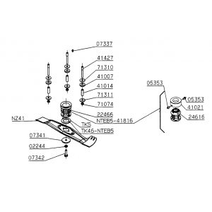 Pièces détachées MOTEUR-LAME NTCB3 OUTILS WOLF - MSSHOP