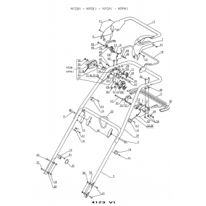 Pièces détachées GUIDON Tondeuse NTFK1-98 OUTILS WOLF - MSSHOP