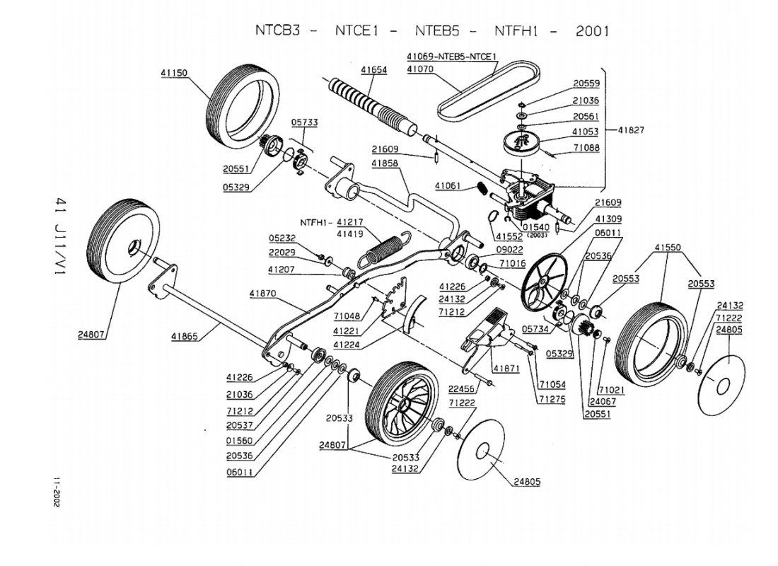 3 - ROUES-HAUTEUR DE COUPE-SYSTEME DE TRACTION | NTEB5