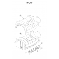 Pièces détachées CARCASSE Tondeuse 42cm N42PB OUTILS WOLF - MSSHOP