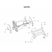 Pièces détachées CARCASSE Tondeuse 42cm N42PB OUTILS WOLF - MSSHOP