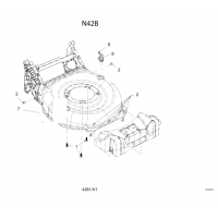Pièces détachées CARCASSE Tondeuse 42cm N42B OUTILS WOLF - MSSHOP