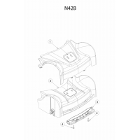 Pièces détachées CARCASSE Tondeuse 42cm N42B OUTILS WOLF - MSSHOP