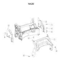 Pièces détachées CARCASSE Tondeuse 42cm N42B OUTILS WOLF - MSSHOP