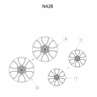 Pièces détachées ROUES HAUTEUR DE COUPE Tondeuse 42cm N42B OUTILS WOLF - MSSHOP