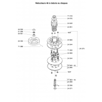 Pièces détachées SYSTEME DE TRACTION Tondeuse 46cm PFTS - OUTILS WOLF