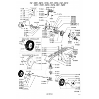 Pièces détachées ROUES-HAUTEUR DE COUPE Tondeuse 46cm PFT OUTILS WOLF - MSSHOP