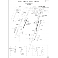 Pièces détachées GUIDON-ELEMENTS DE COMMANDE Tondeuse RM46A OUTILS WOLF - MSSHOP