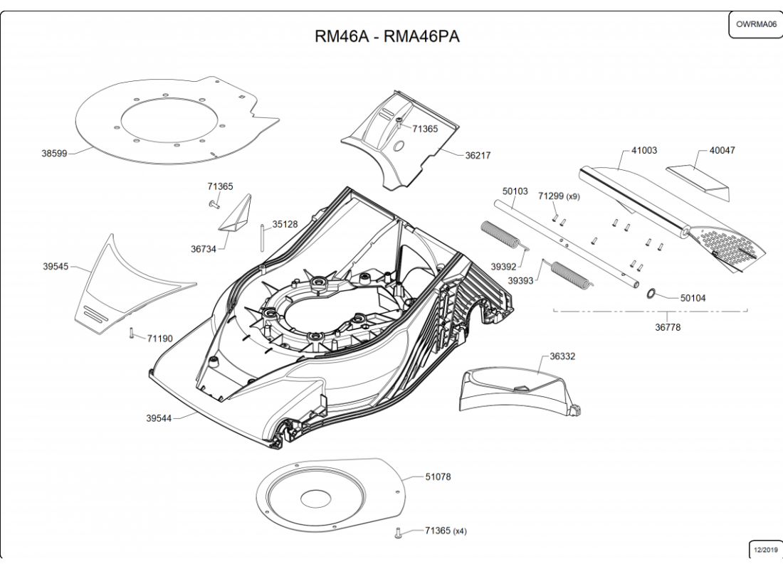 2 - CARCASSE-INSERT MULCHING| RM46A