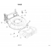Pièces détachées CARCASSE Tondeuse 46cm N46B OUTILS WOLF - MSSHOP