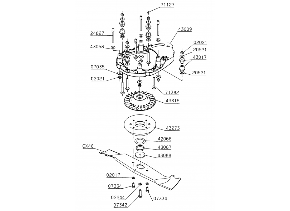 4 - SUPPORT MOTEUR-LAME | GTFD1M