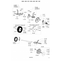 Pièces détachées ROUES-HAUTEUR DE COUPE Tondeuse PIT OUTILS WOLF