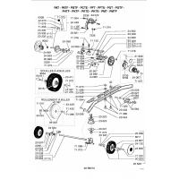 Pièces détachées ROUES-HAUTEUR DE COUPE Tondeuse PKTO OUTILS WOLF