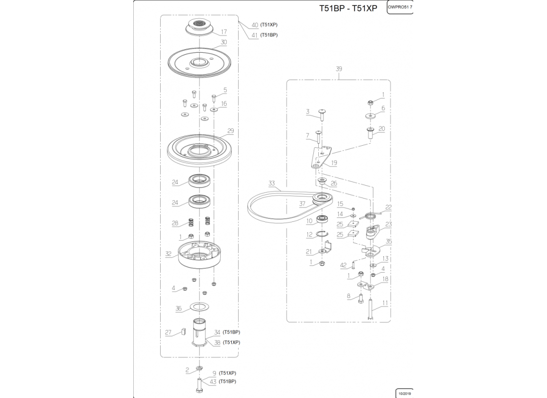 7 - EMBRAYAGE DE LAME | T51BP