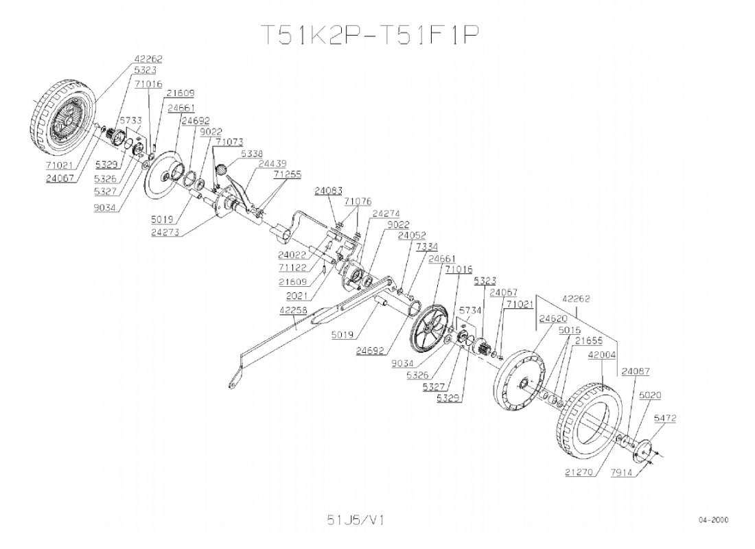 1 - ROUES-HAUTEUR DE COUPE 1 | T51F1P